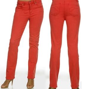 Straight-Leg Women’s Jeans in Coral